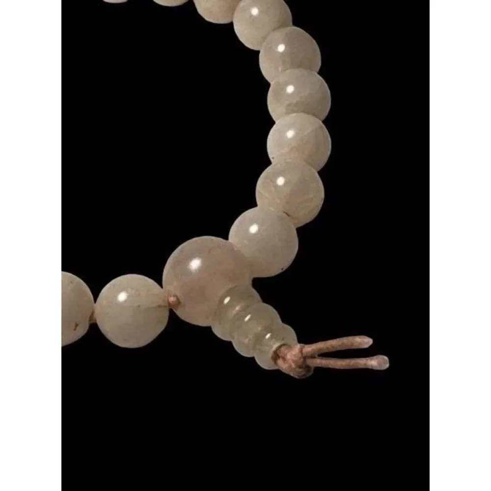 Rose Quartz Bead Bracelet – Adjustable Cord – Minimal Boho Meditation‎ Jewelry